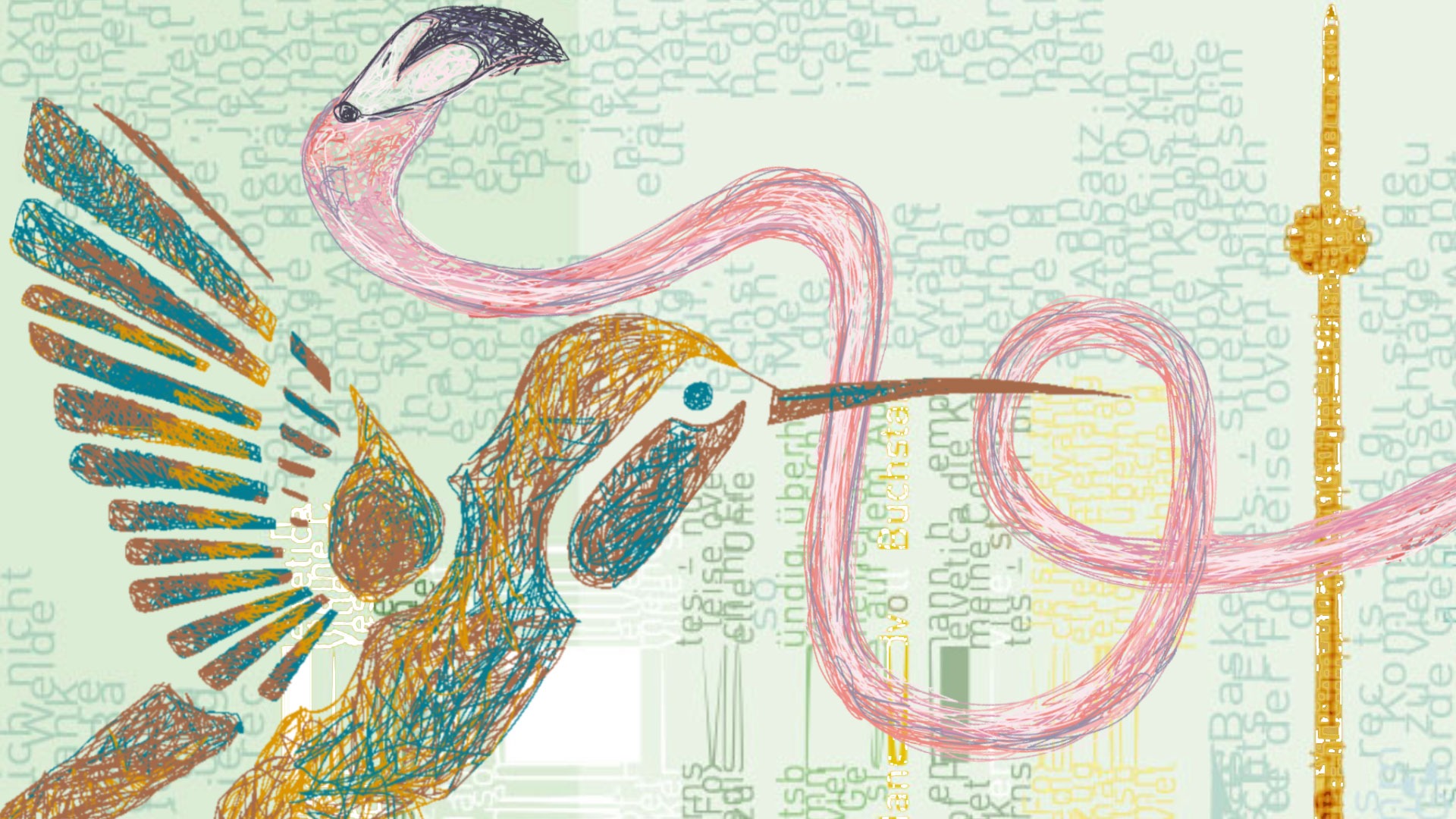 Katja Hofmann, Studio for good handmade Design, Illustration, Zeichnung,Vektoren, Buchstaben-Illustration, Skyline Berlin, Ost-Berlin, Print, Web