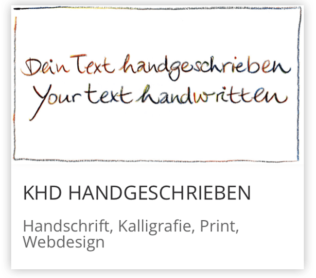 Handschrift und Kalligrafie von Katja Hofmann | Studio for good Design